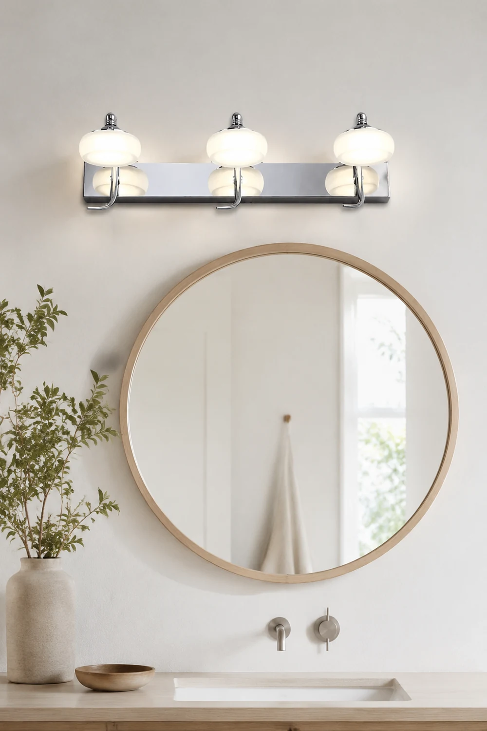 Leigh Modern Lantern Glass Wall Lamp, 2/3 Light, Bathroom - Lumpaz