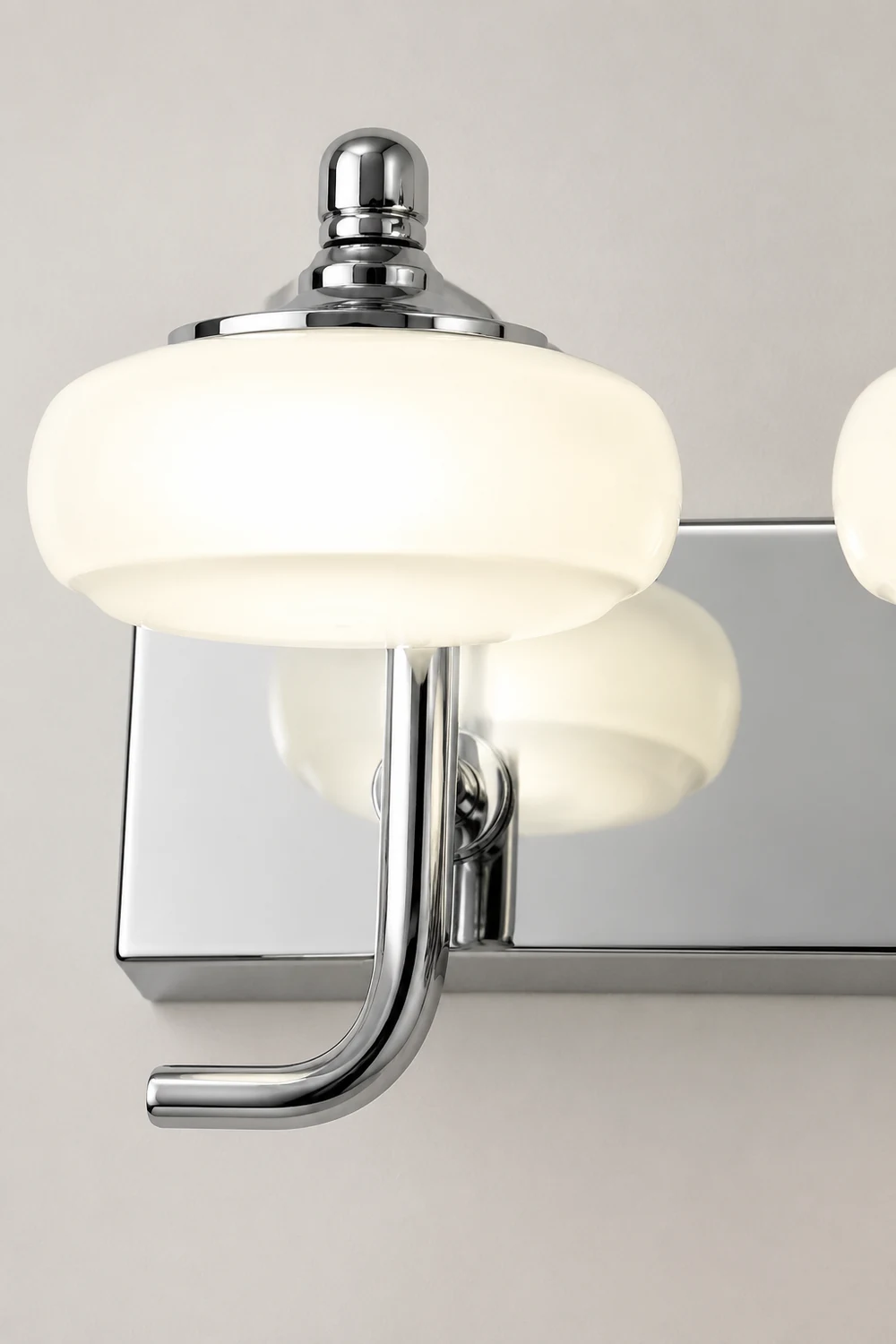 Leigh Modern Lantern Glass Wall Lamp, 2/3 Light, Bathroom - Lumpaz