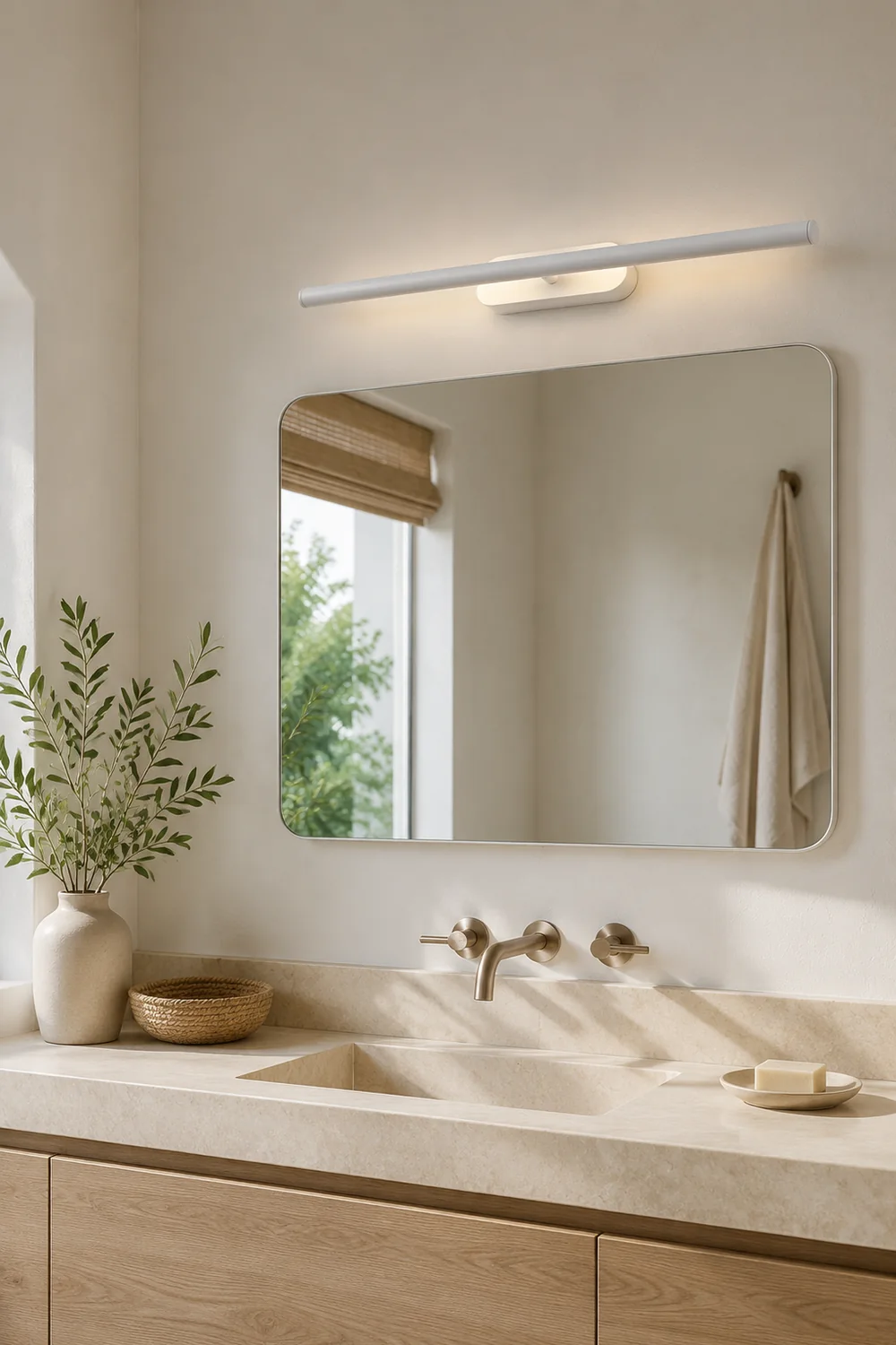 Edge Minimaliste Edge Tube Mirror Front Vanity Wall Lamp - Lumpaz