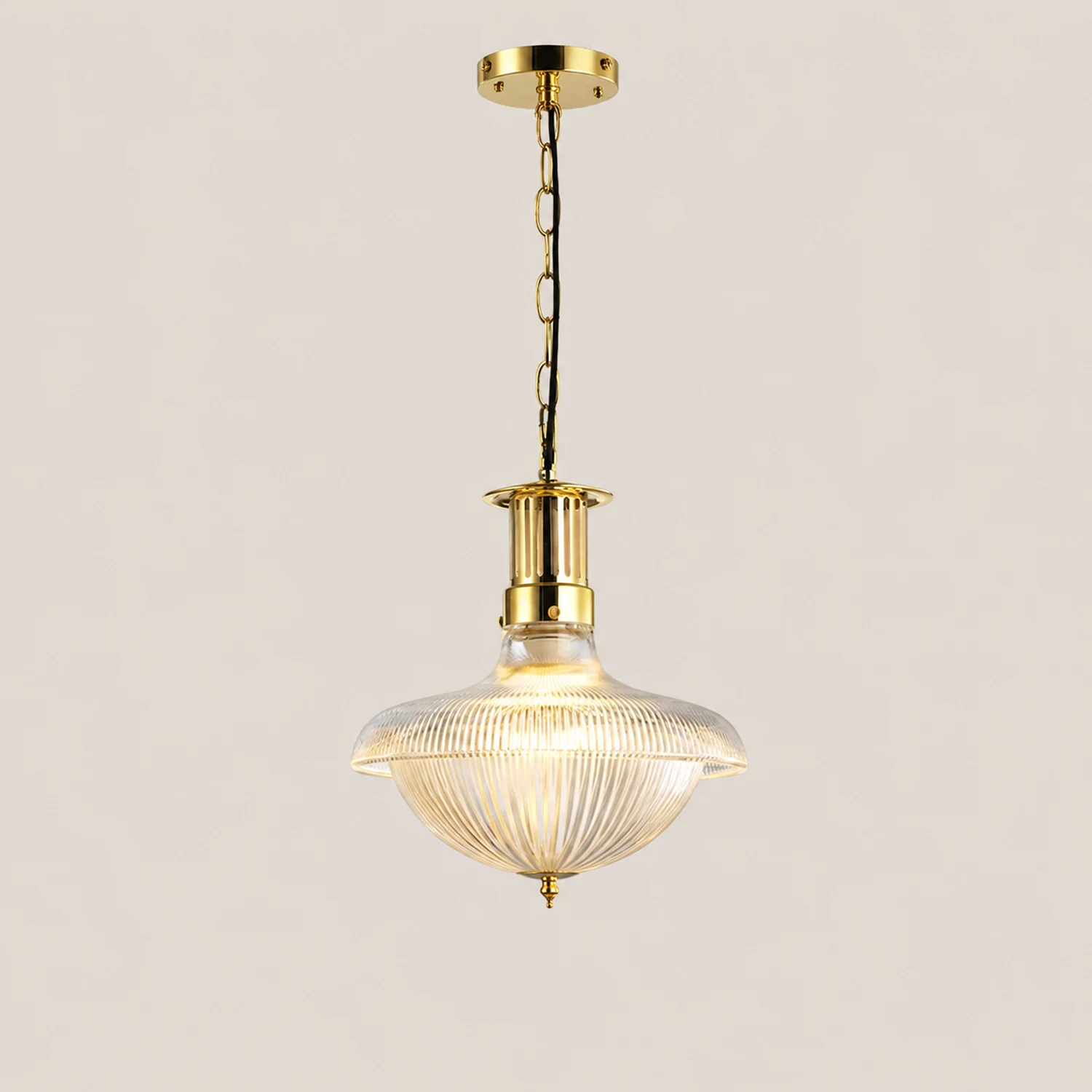 Alessio Vintage Industrial LED Pendant Light Glass Bedroom Kitchen - Lumpaz