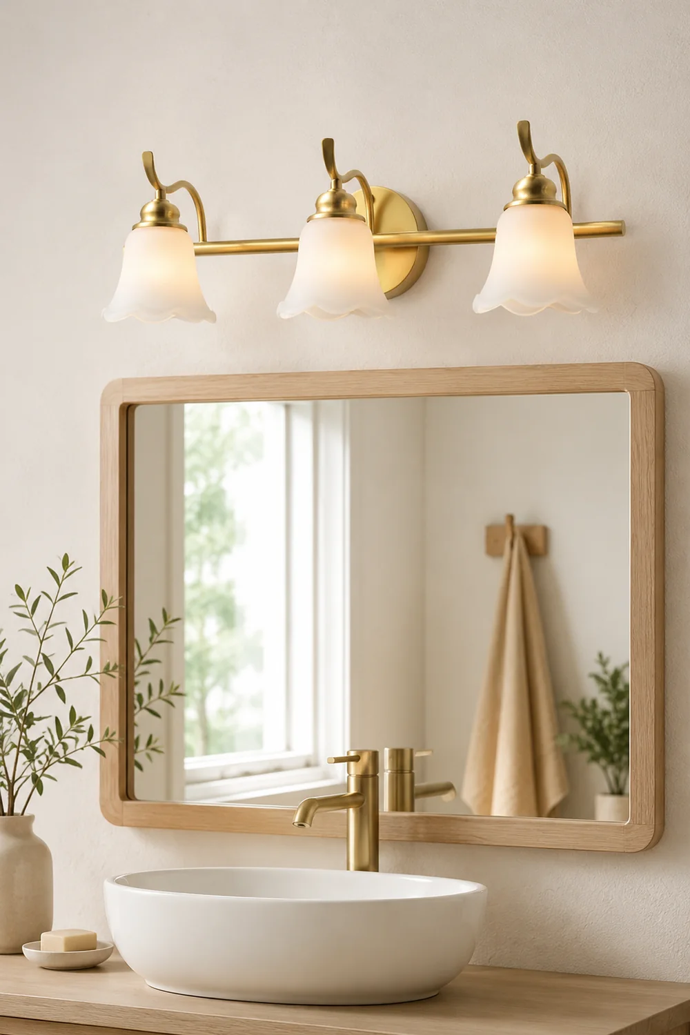 Félicie Vintage Flower Shaped Metal&Glass Lamp Wall, Gold - Lumpaz