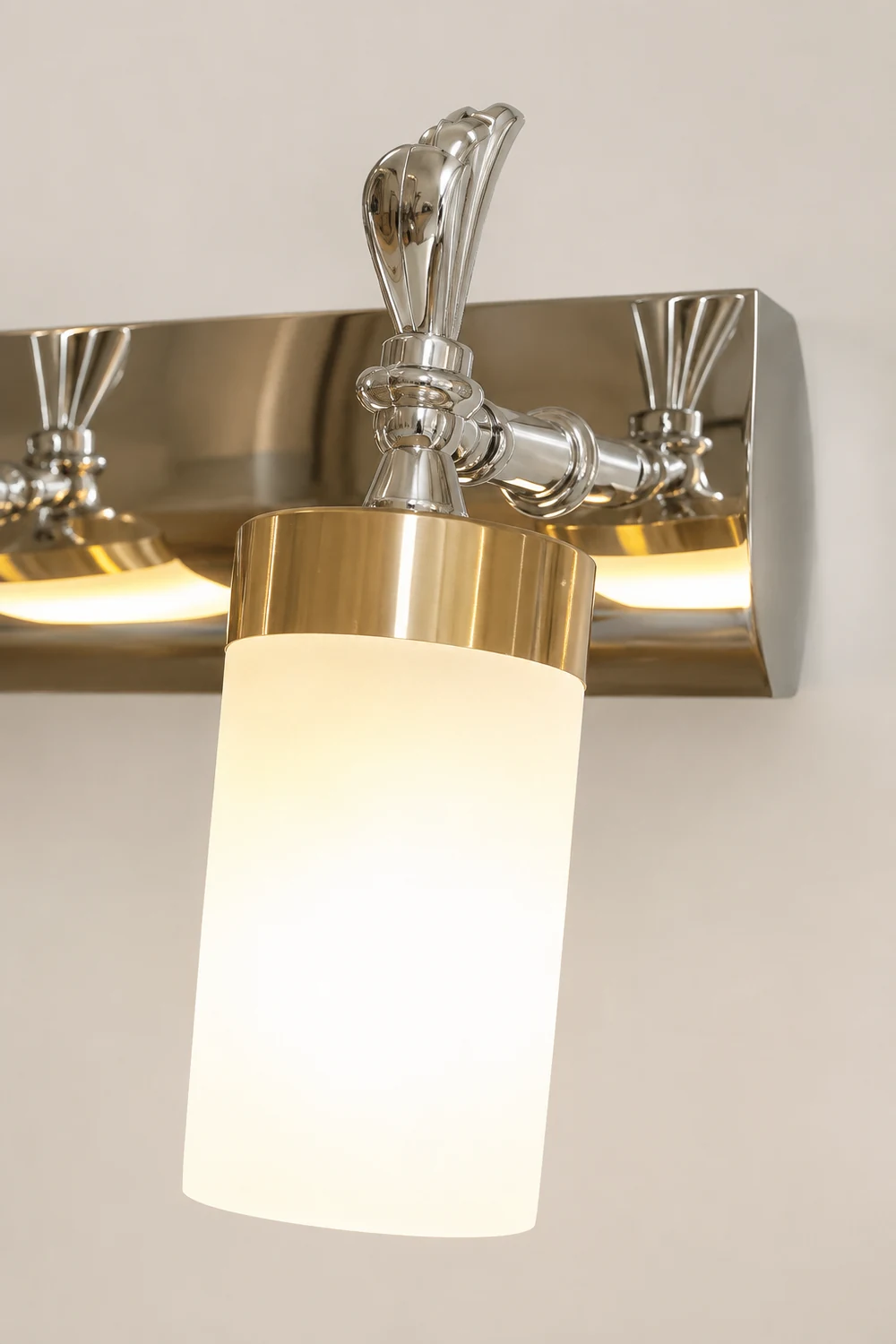 Leigh Modern Metal Vanity Wall Lamp, Gold, Bathroom, 2/3/4 Light - Lumpaz
