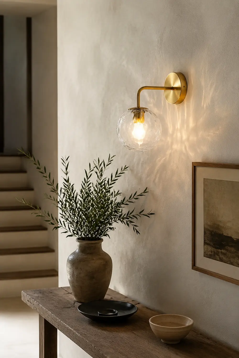 Valentina Vintage Clear Bubble Dresser Wall Lamp - Lumpaz