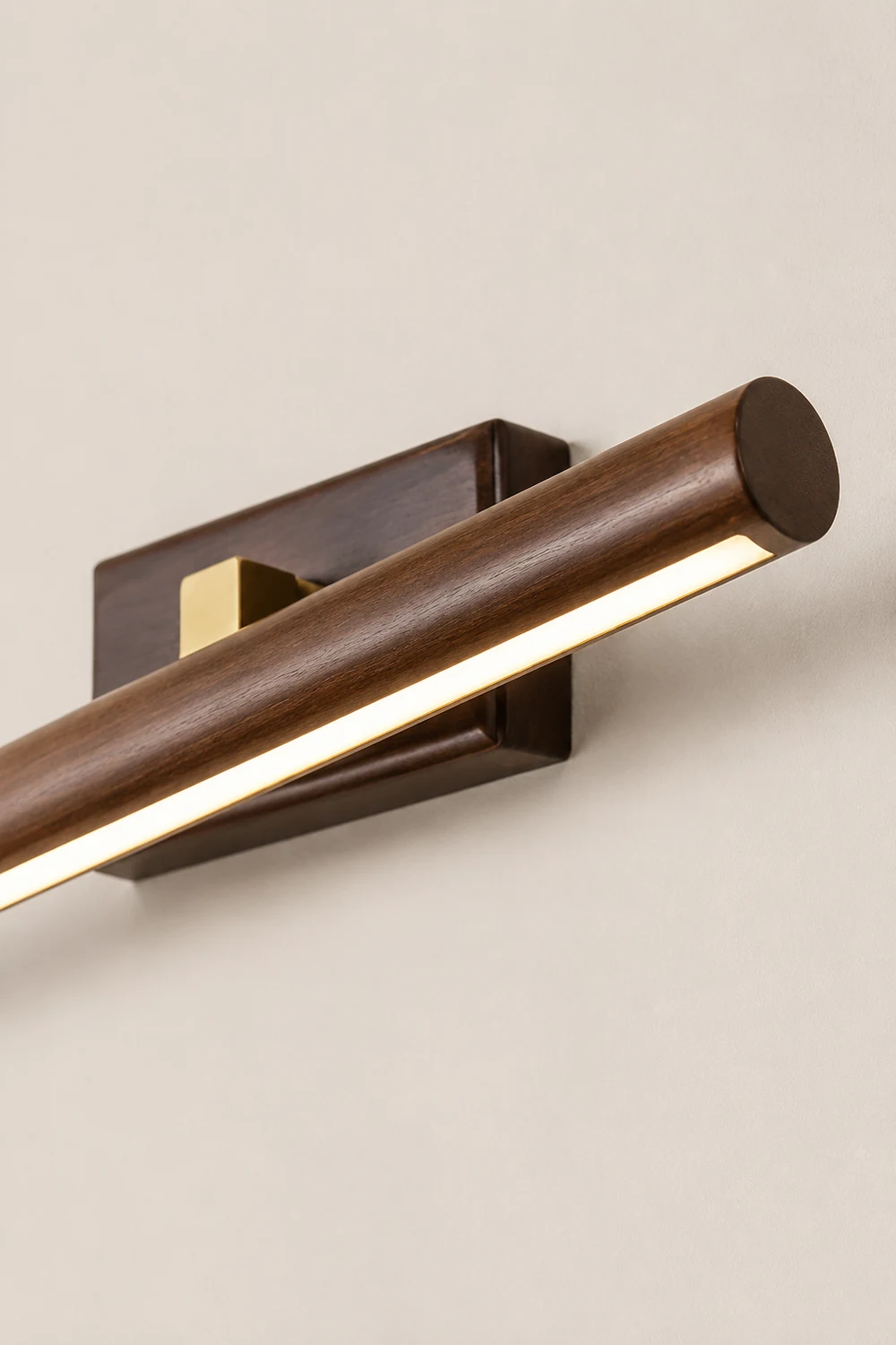 Ozawa Vanity Rotatable Mirror Front Vanity Wall Lamp, Wood - Lumpaz
