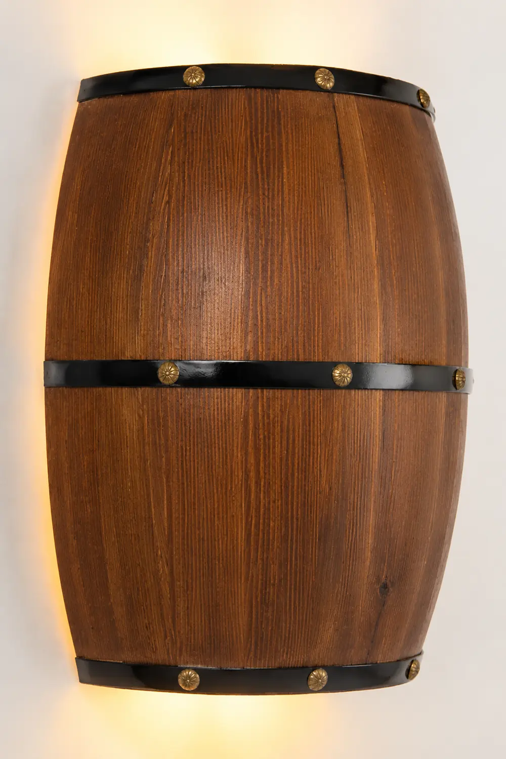 Alessio Wall Lamp Retro Creative Barrel Wooden, Dining Room - Lumpaz