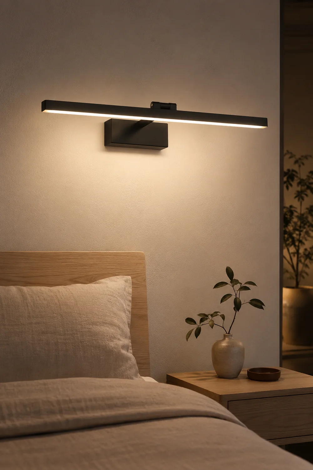 Leigh Modern Bar Metal Wall Lamp, Black&White - Lumpaz