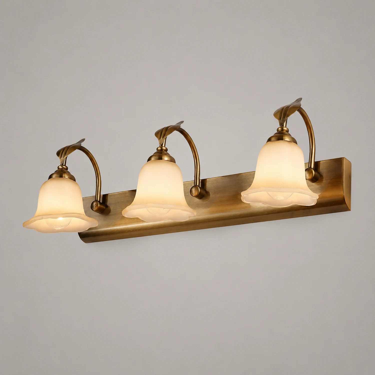 Félicie Flower Mirror Front Vanity Wall Lamp, Metal/Glass - Lumpaz