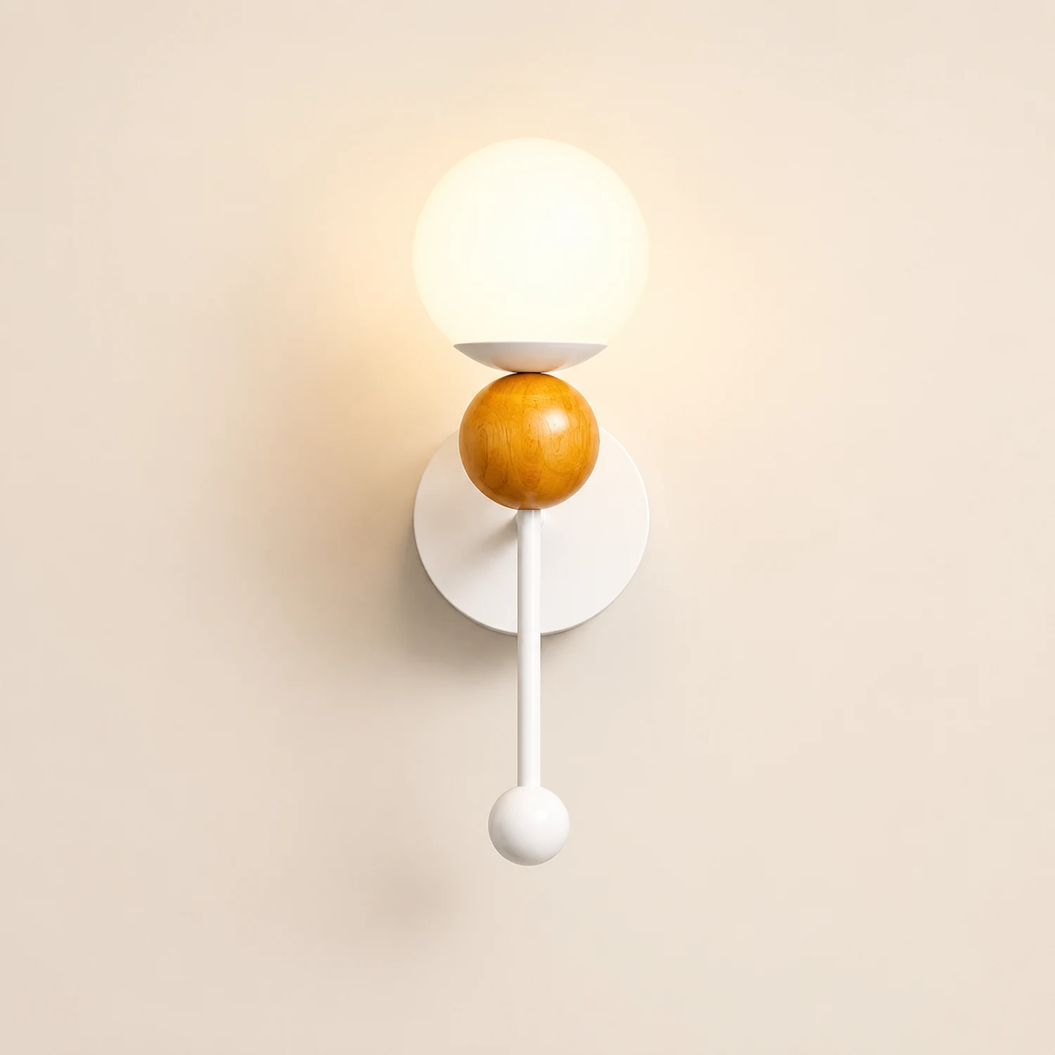 Hailie Modern LED Wall Lights/Ceiling Light Wood/Red Bedroom/Hallway/Living Room - Lumpaz