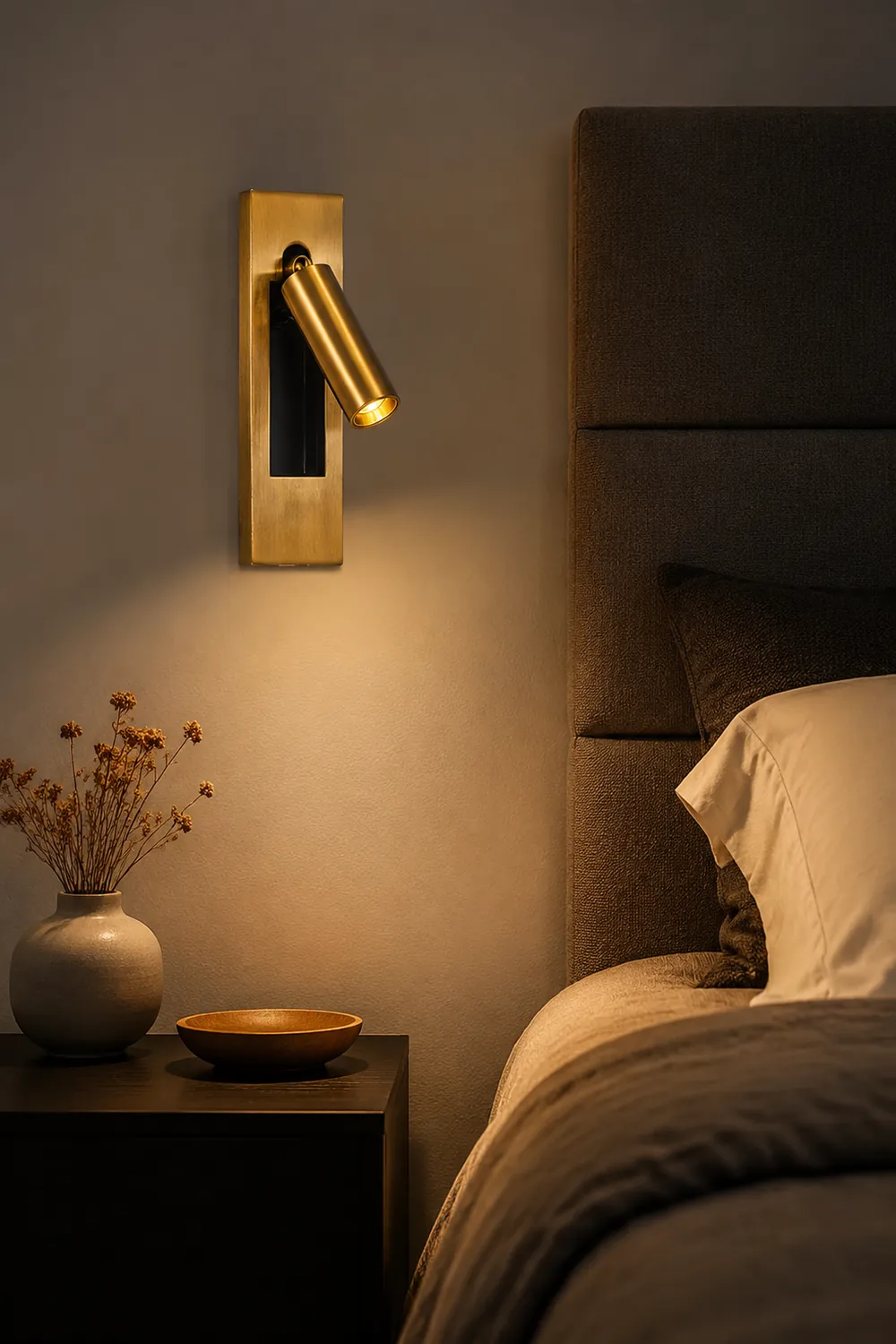 Orr Traditional Adjustable Metal Wall Lamp Spotlight, Black/Gold - Lumpaz