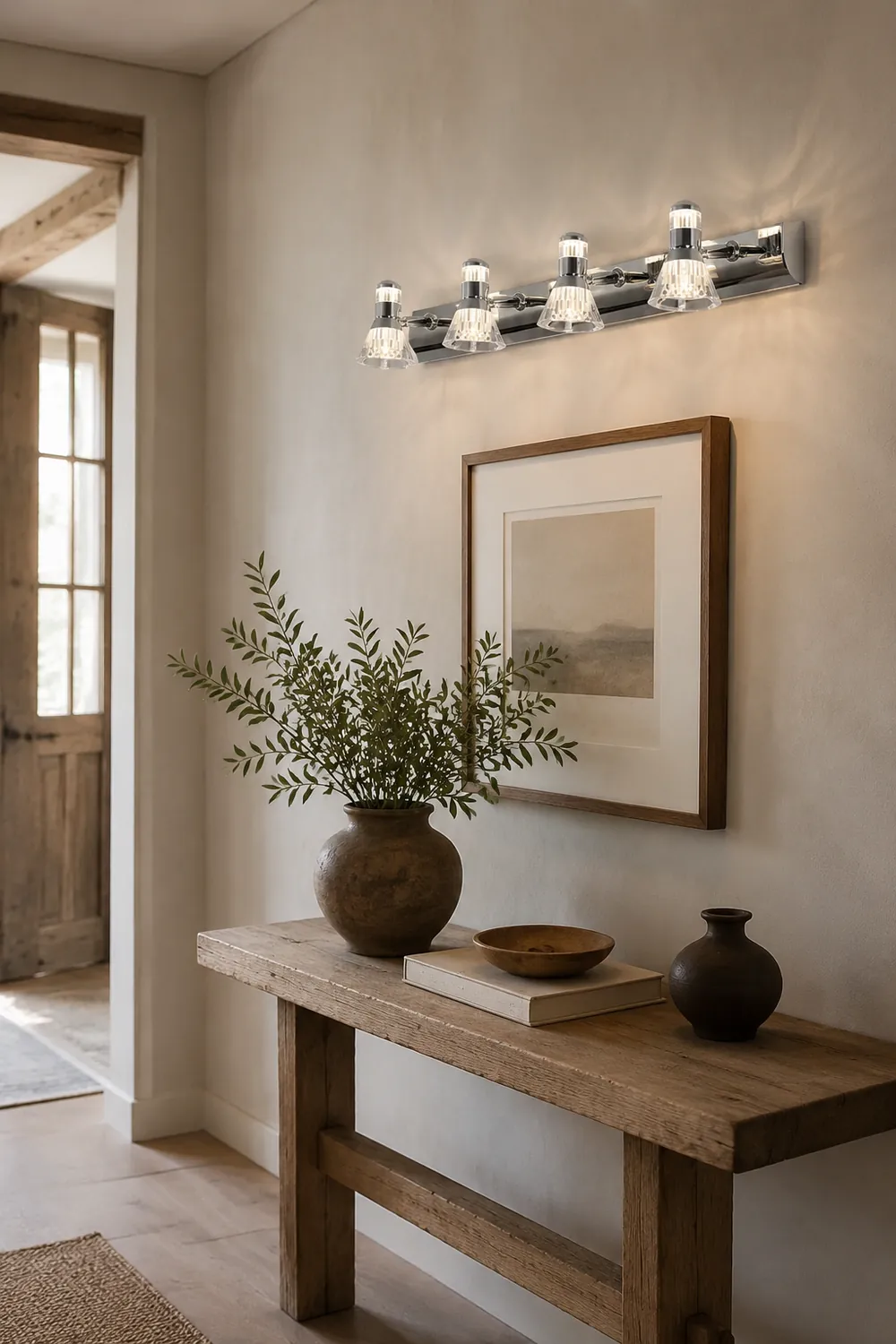 Kristy Conic Modern Multi Metal Mirror Front Vanity Wall Lamp, Silver - Lumpaz