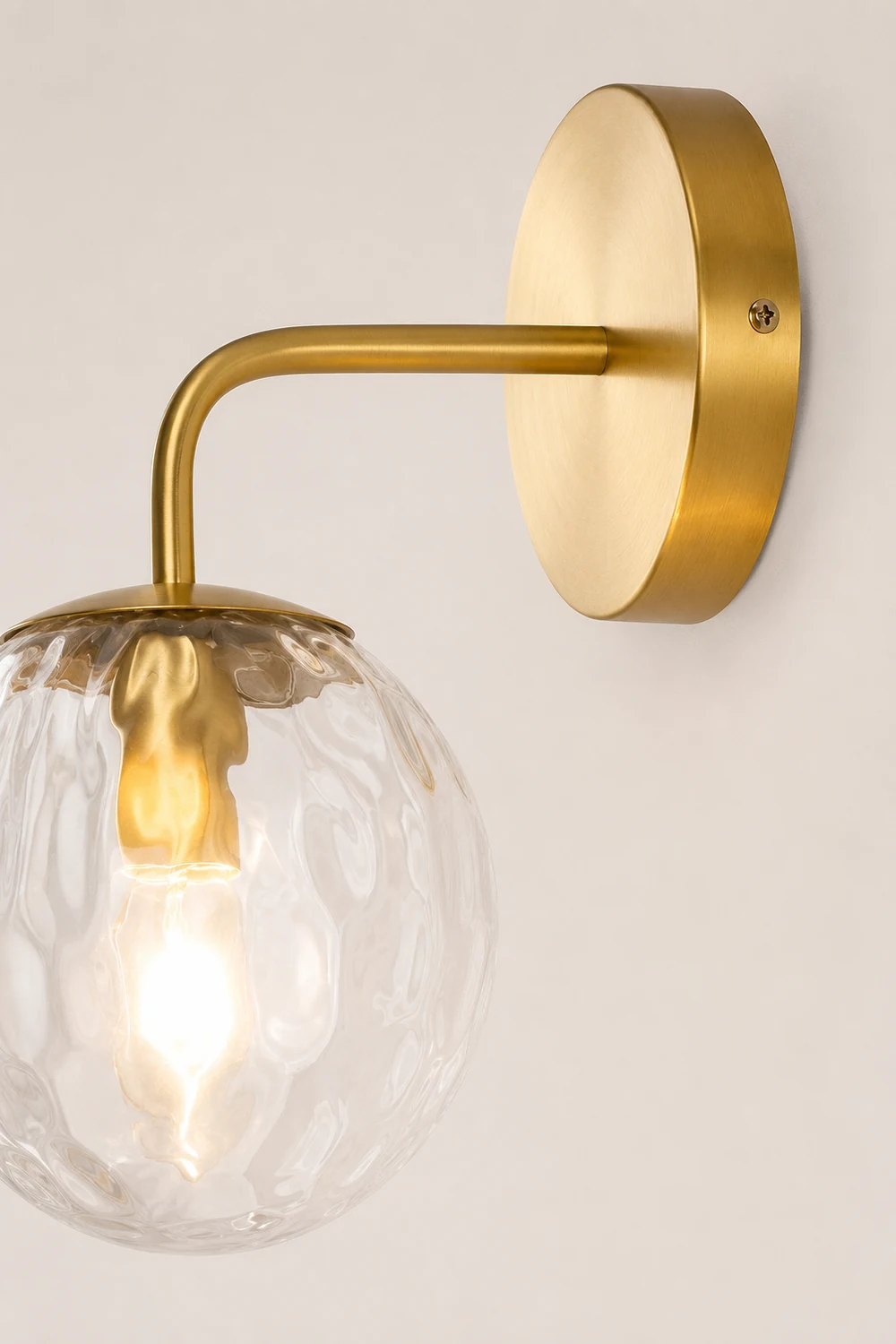 Valentina Vintage Clear Bubble Dresser Wall Lamp - Lumpaz