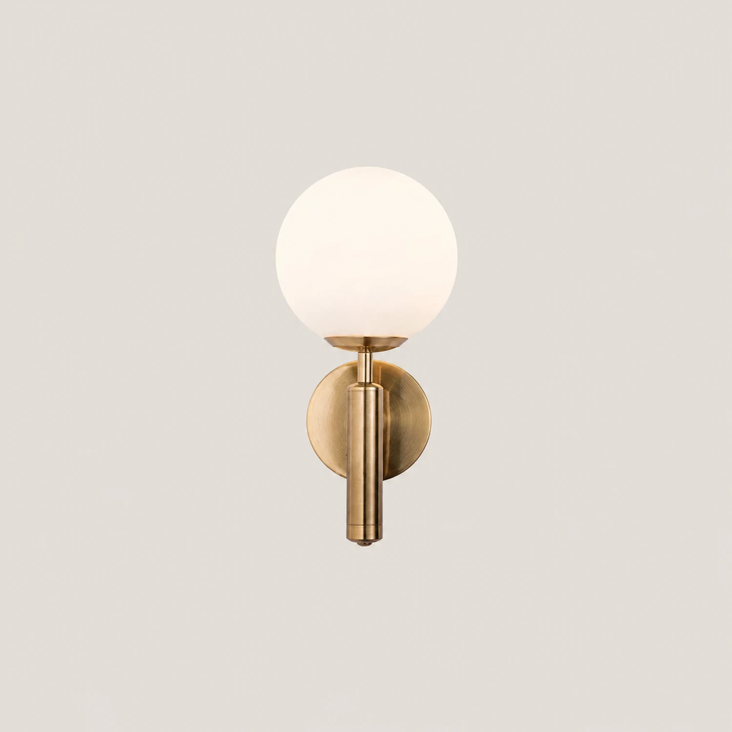 Valentina Wall Lamp Modern Globe, Metal/Glass, Black/Gold, Hallway - Lumpaz
