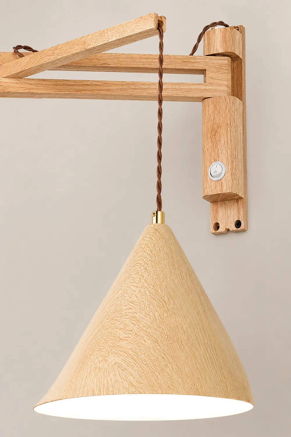 Ozawa Modern Adjustable Wall Lamp Wood/Metal 2 Color Bedroom - Lumpaz