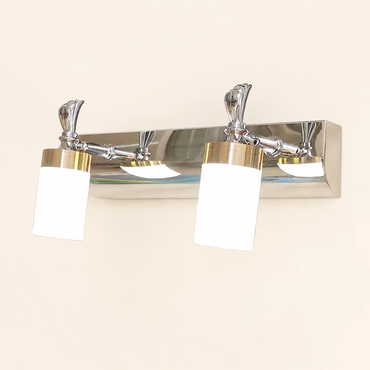 Leigh Modern Metal Vanity Wall Lamp, Gold, Bathroom, 2/3/4 Light - Lumpaz