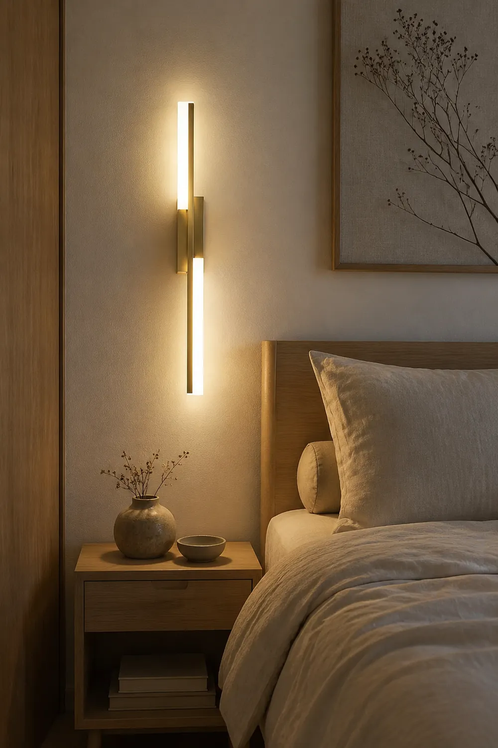Alana Modern Geometric Metal&Silica Gel Bedroom Wall Lamp, Black/Gold - Lumpaz