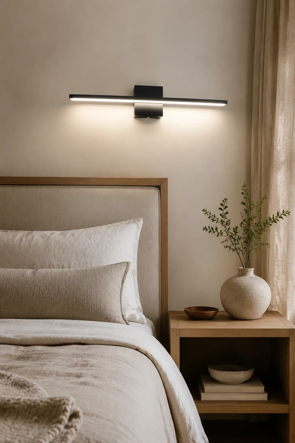 Edge Modern Linear/Square Mirror Front Vanity Metal LED Wall Lamp - Lumpaz