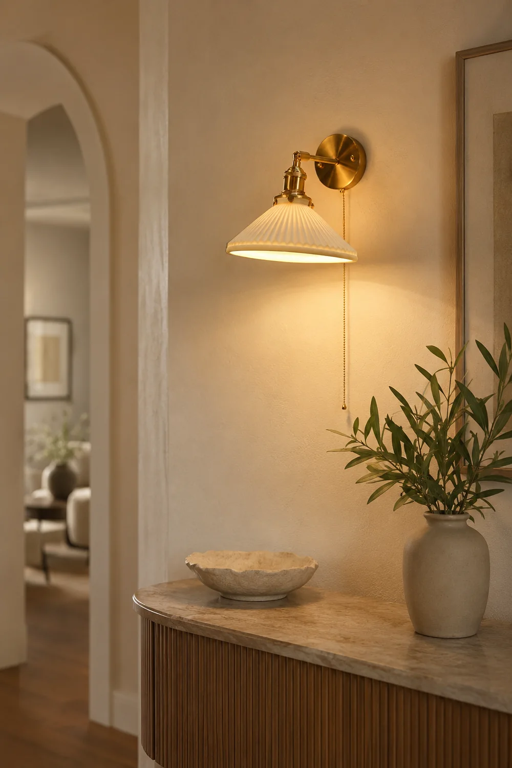 Lottie wrinkles Nordic  Modern Dresser Wall Lamp - Lumpaz