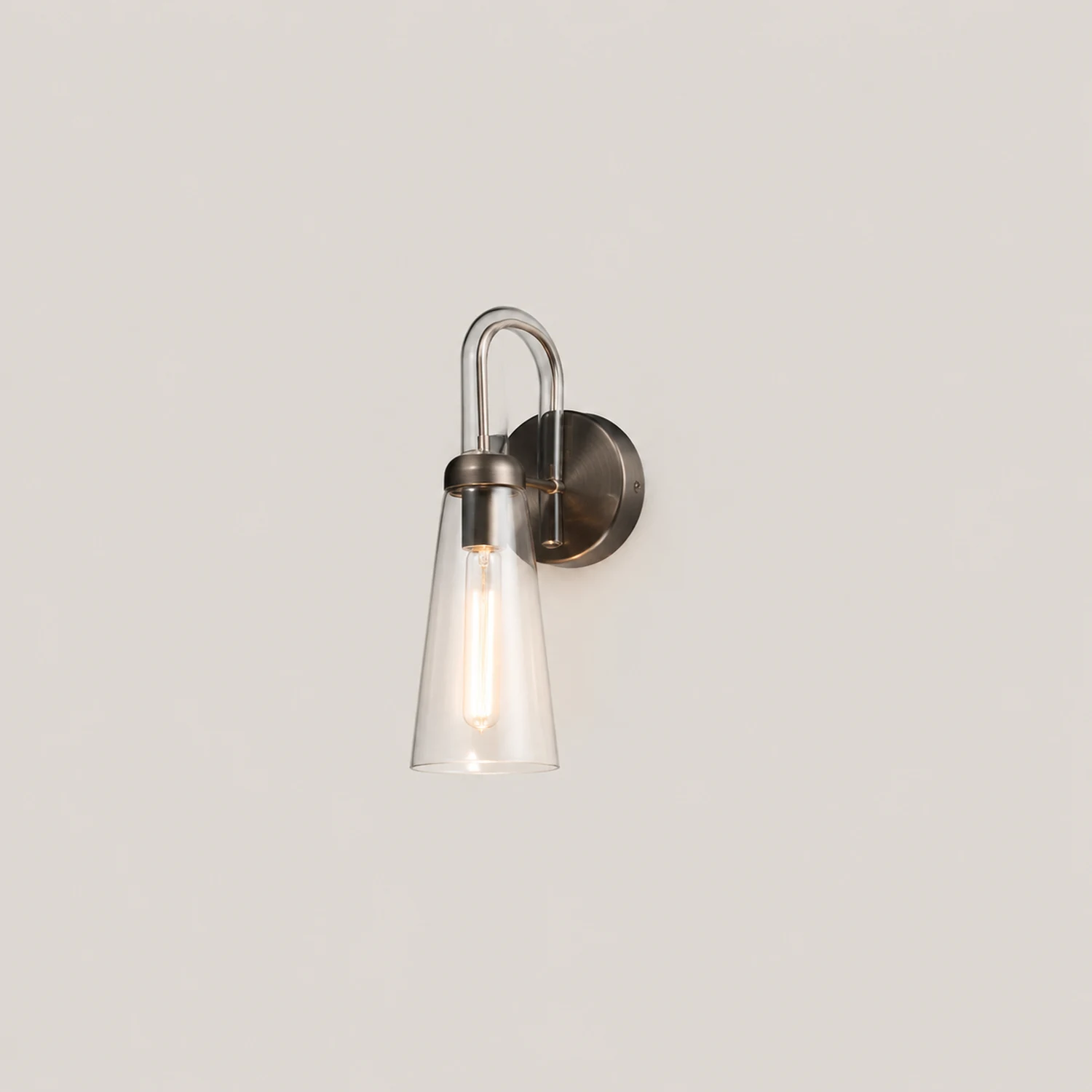 Blair Nordic Modern Wall Lamp, Glass/Metal, Living Room - Lumpaz