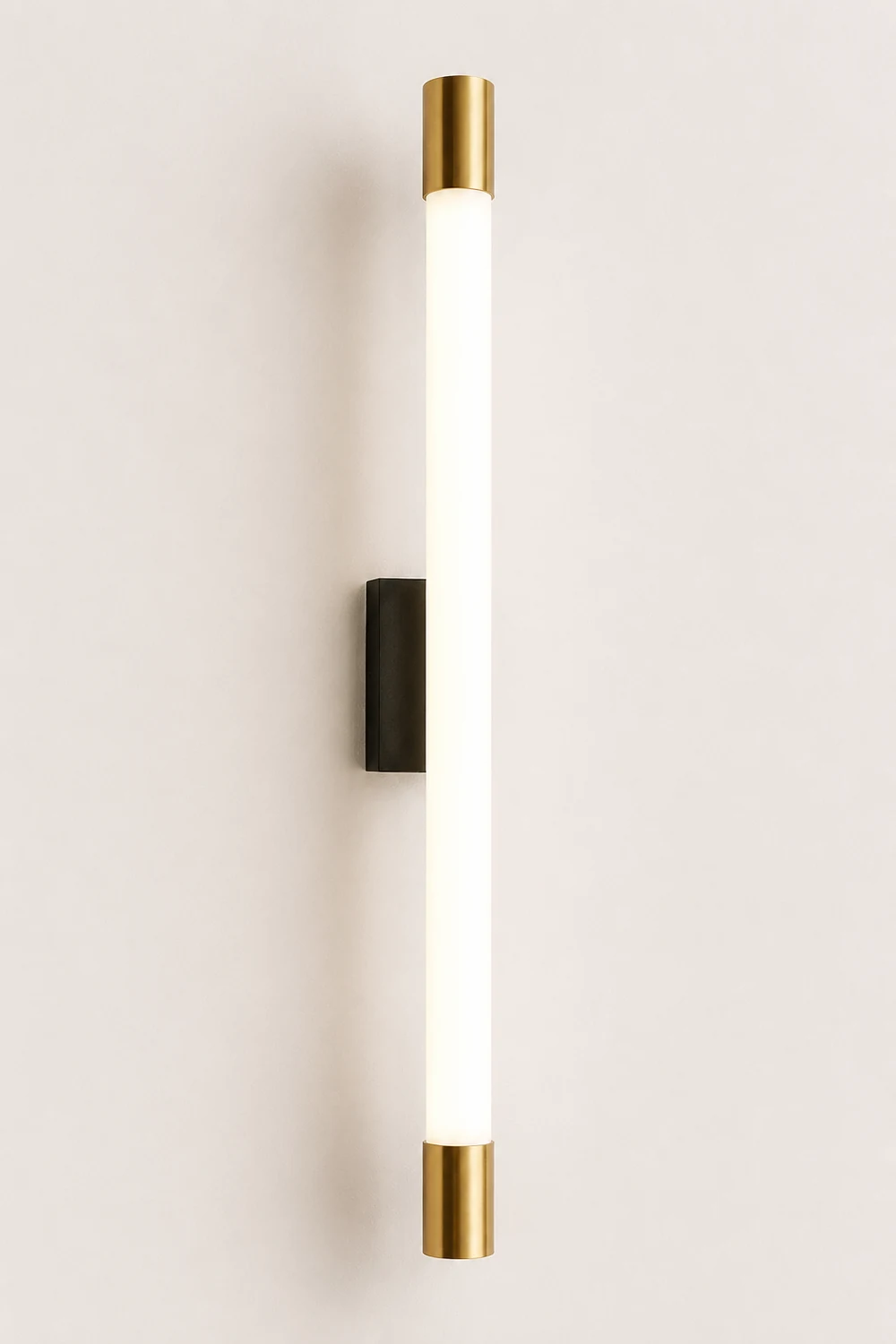 Edge Modern Gold Mirror Front Vanity Wall Lamp, Metal/Acrylic - Lumpaz