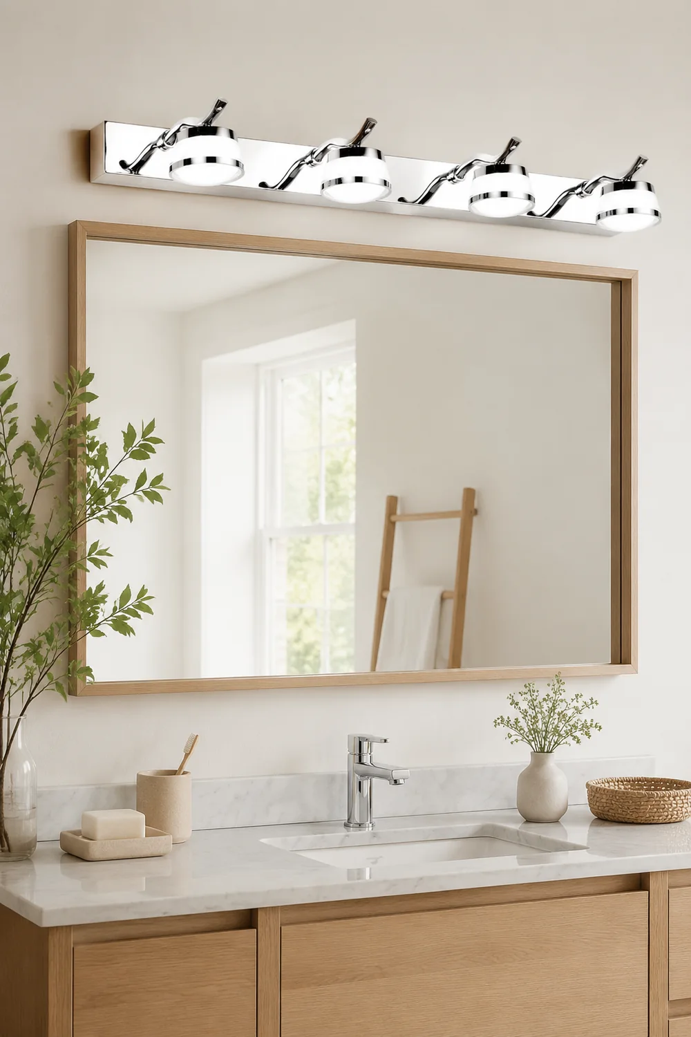 Leigh Modern Globe Vanity Wall Lamp, Bedroom/Bathroom - Lumpaz