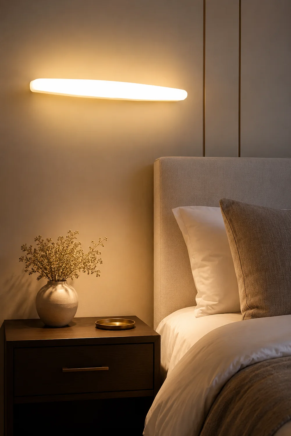 Edge Modern Oval Acrylic Wall Lamps, White - Lumpaz