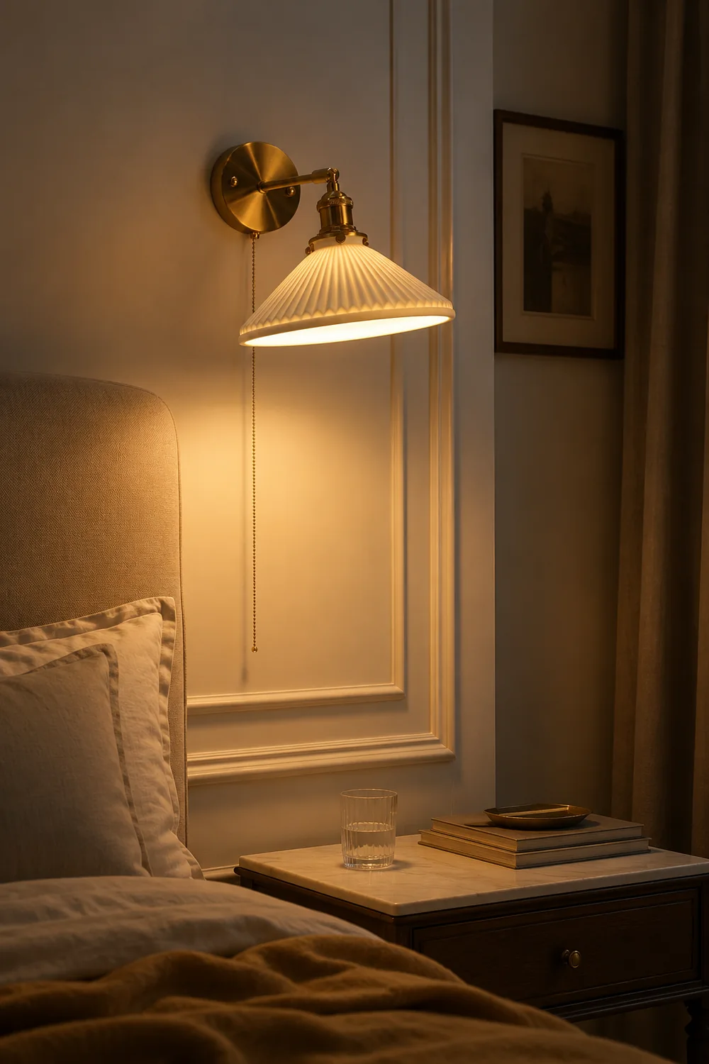 Lottie wrinkles Nordic  Modern Dresser Wall Lamp - Lumpaz