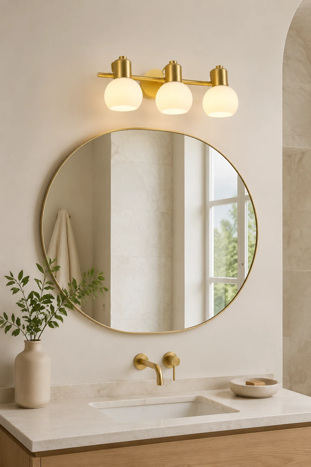 Valentina Modern Globe Metal Wall Mounted Lamps, Gold - Lumpaz