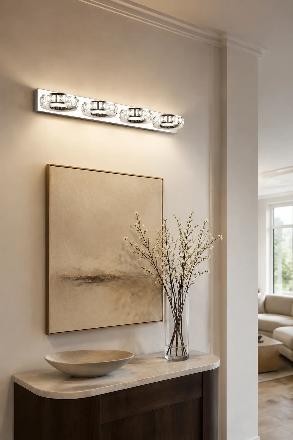 Kristy Mordern Cylindrical Metal Wall Lamp, Silver - Lumpaz