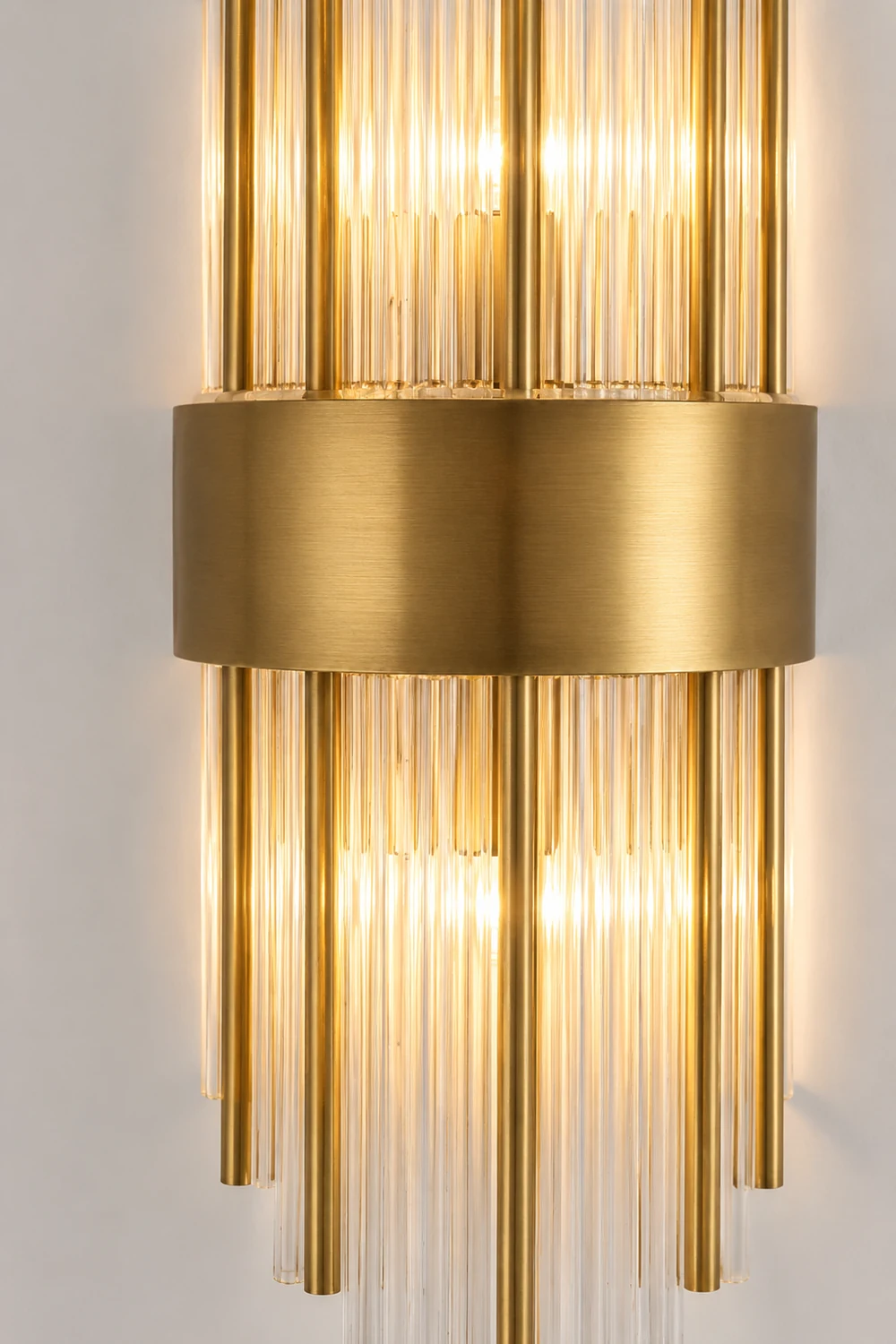 Kristy Luxury Gold Crystal Bedroom Bedside Wall Lamp - Lumpaz
