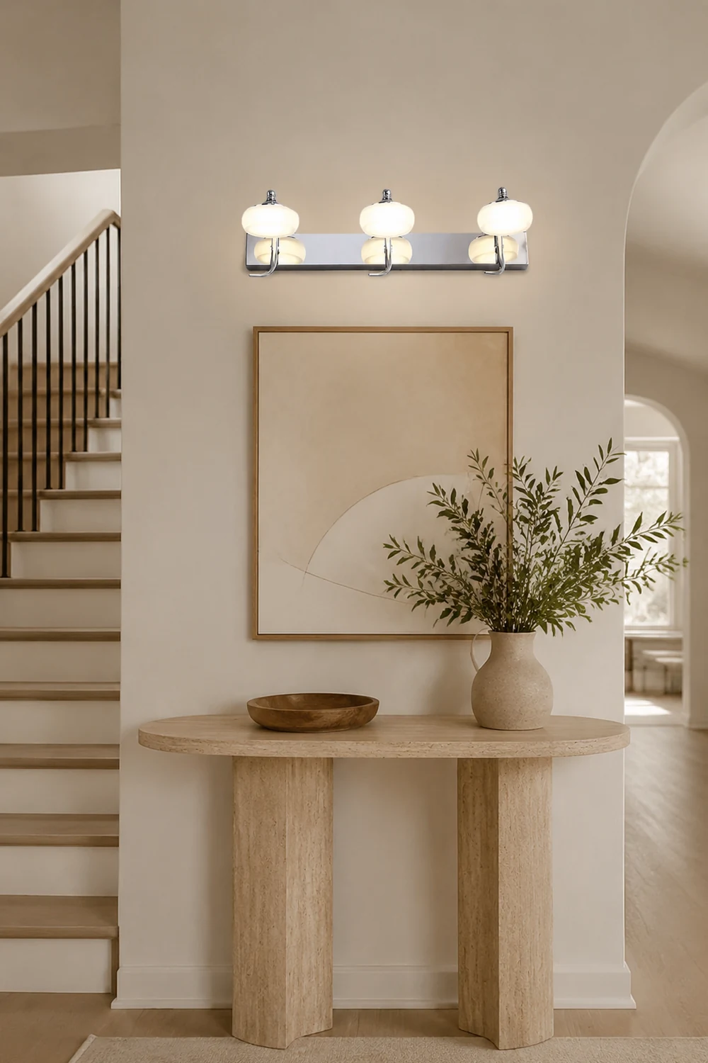 Leigh Modern Lantern Glass Wall Lamp, 2/3 Light, Bathroom - Lumpaz