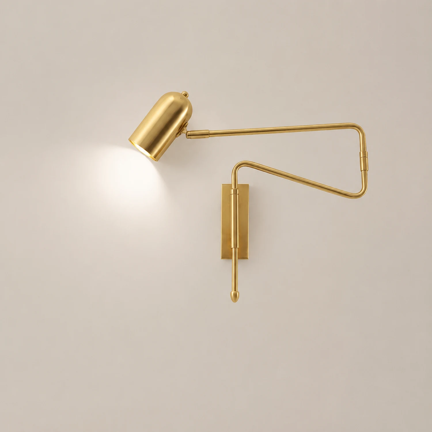 Freja Wall Lamp Modern, Metal Adjustable, Black/Gold, Study - Lumpaz