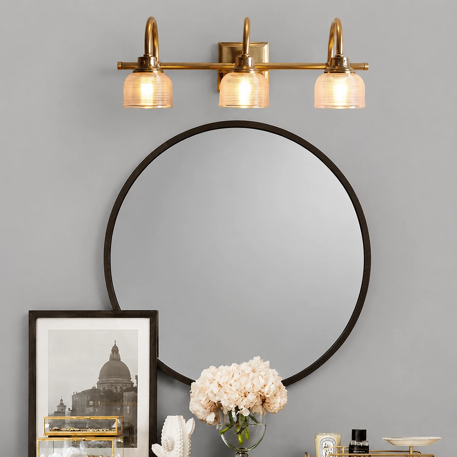 Lottie Prismatic Glass Vanity Wall Lamp - Lumpaz