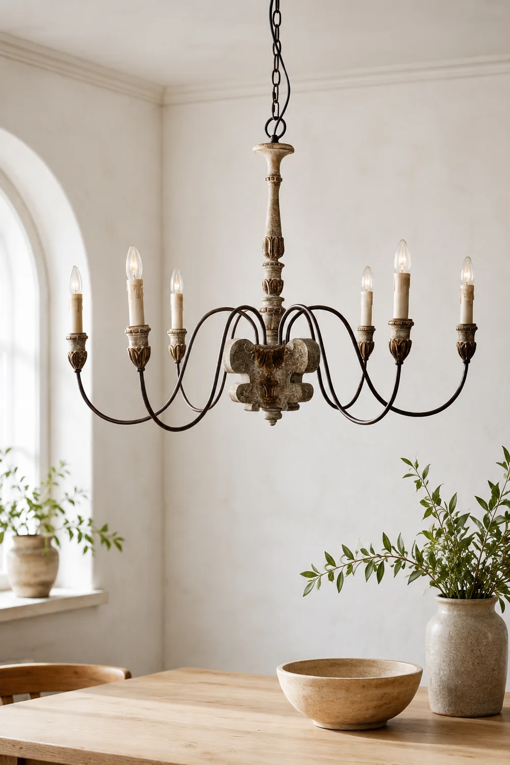Silva Retro Design LED Chandelier Bronze Metal Living Room - Lumpaz