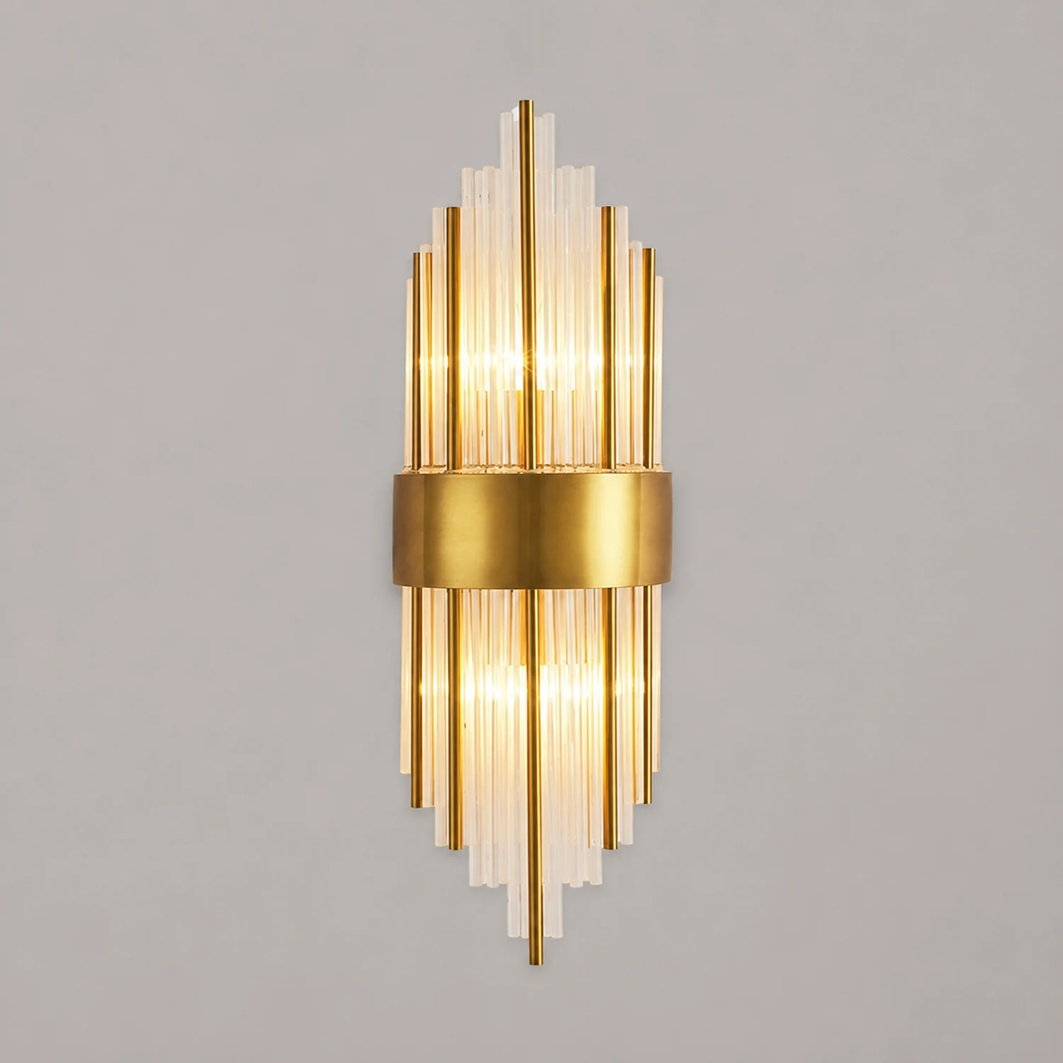 Kristy Luxury Gold Crystal Bedroom Bedside Wall Lamp - Lumpaz