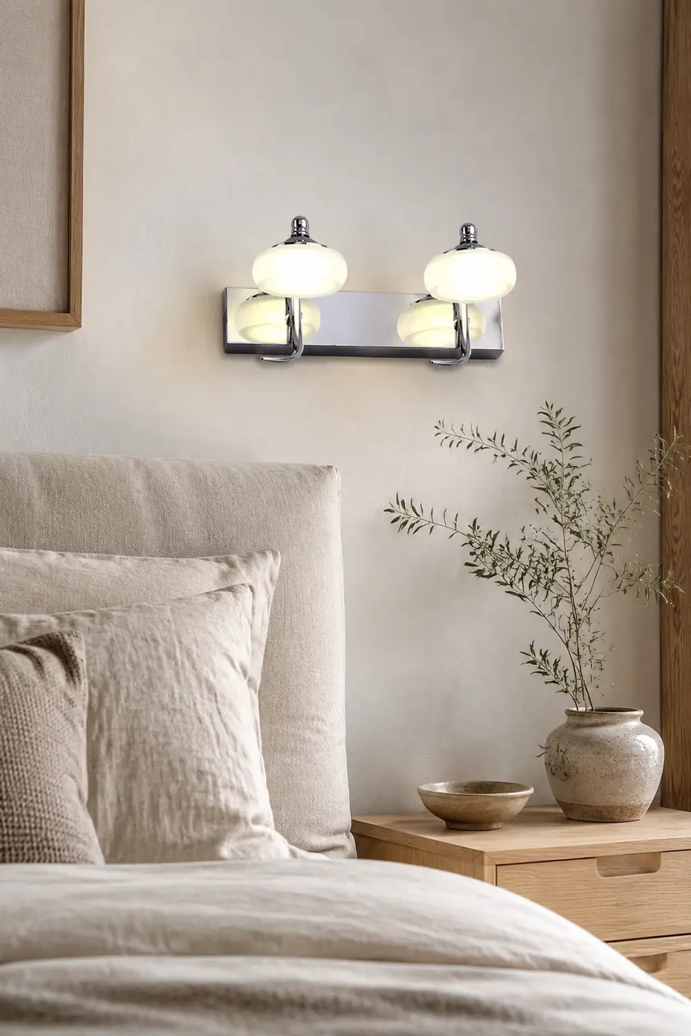 Leigh Modern Lantern Glass Wall Lamp, 2/3 Light, Bathroom - Lumpaz