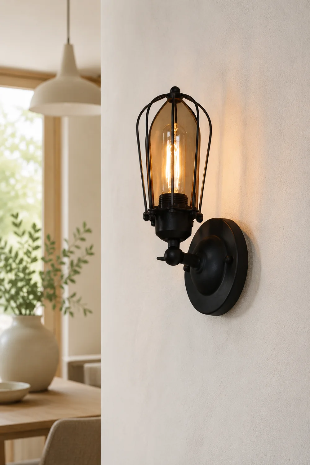 Alessio Vintage Iron Wall Lamp, Black/Rust/Bronze/Gold/Silver - Lumpaz