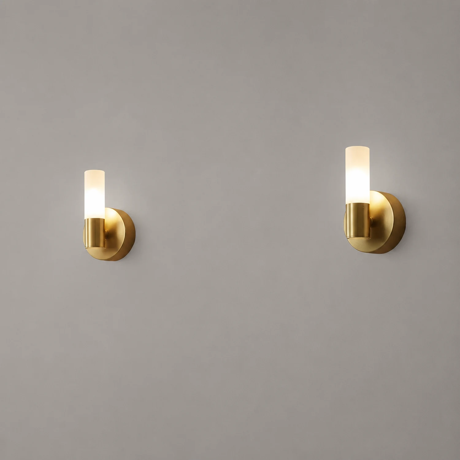 Leigh Modern Cylindrical Metal Led Wall Lamp, Gold - Lumpaz