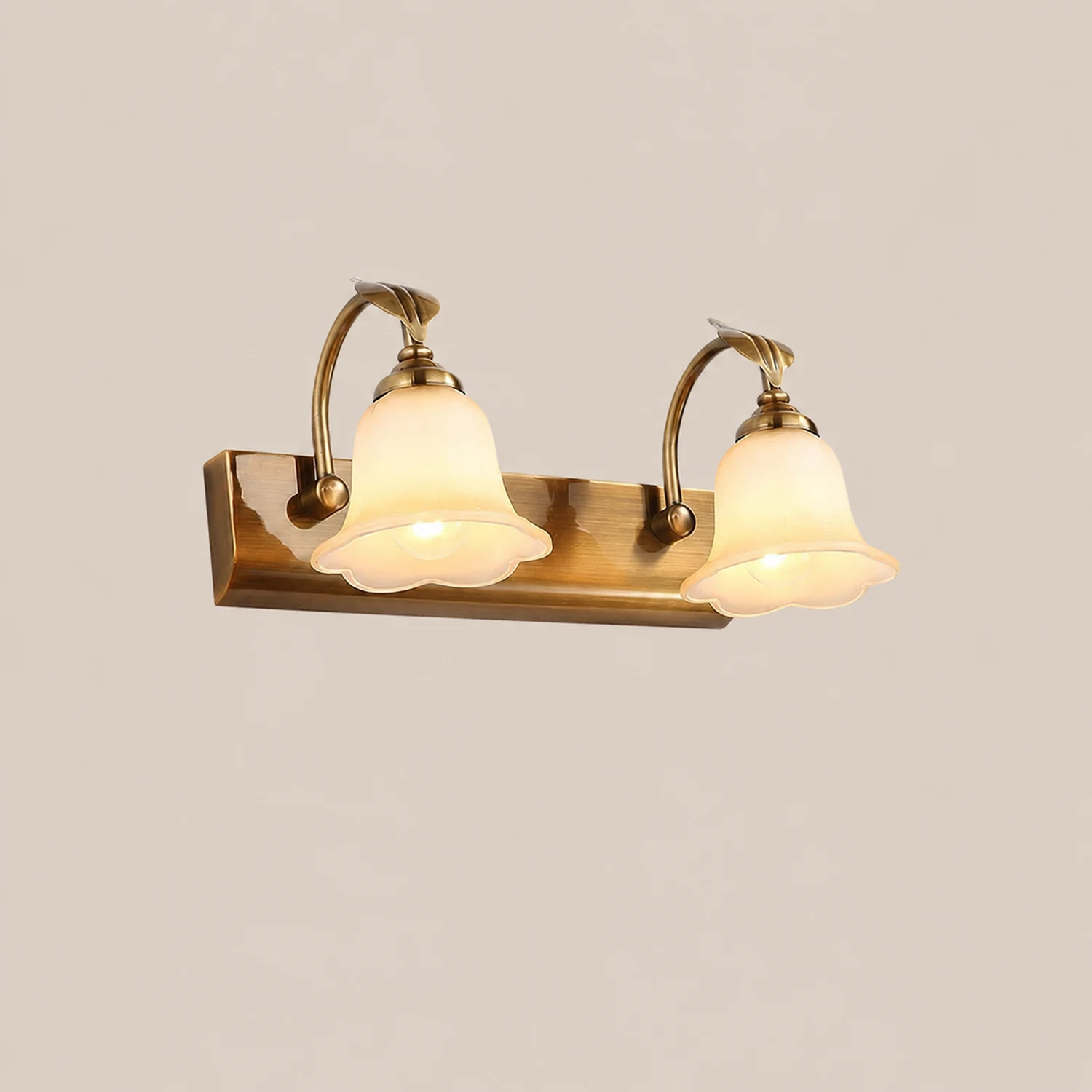 Félicie Flower Mirror Front Vanity Wall Lamp, Metal/Glass - Lumpaz