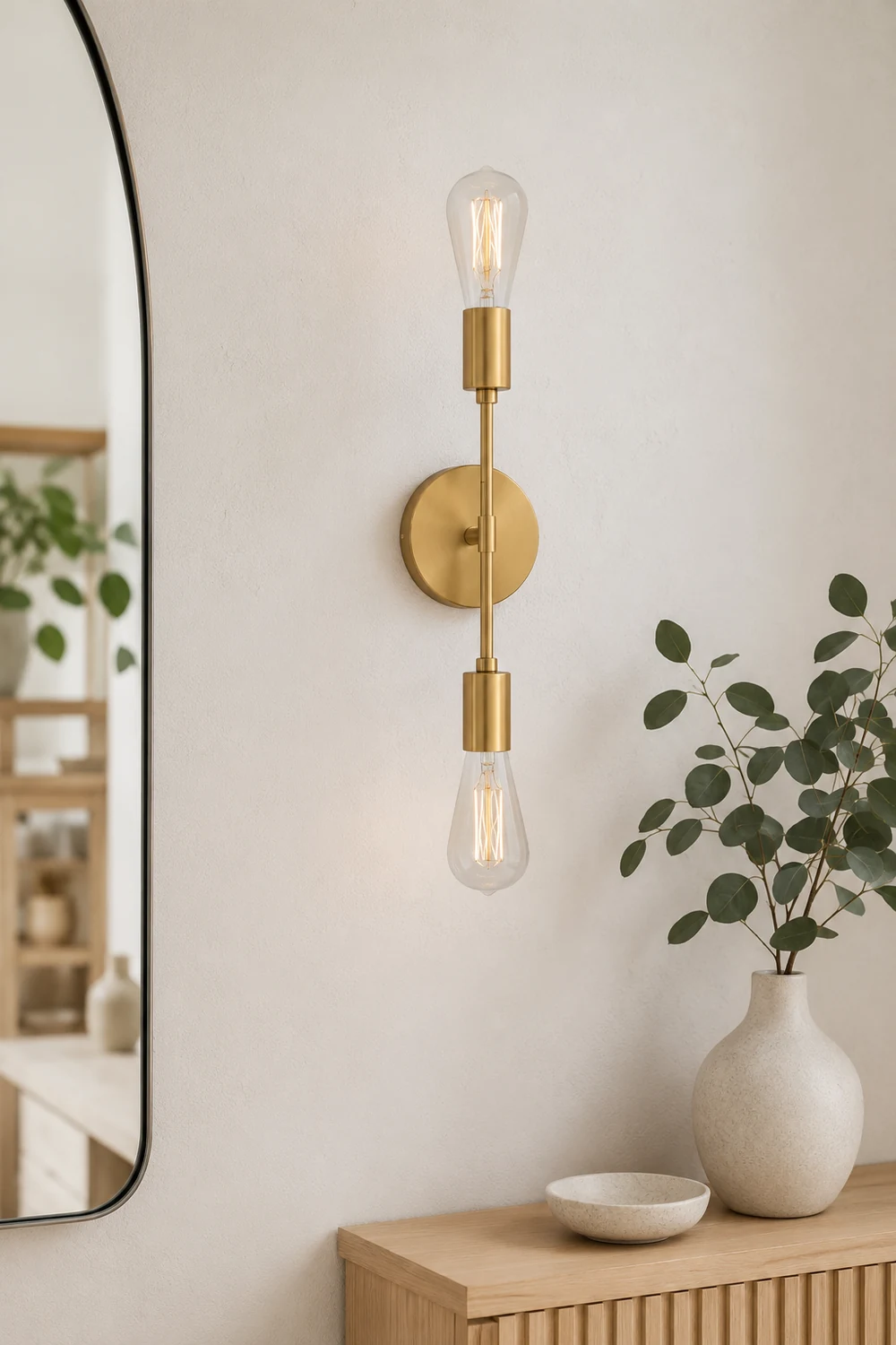 Alessio Modern Minimalist Wall Lamp, Metal, Black/Silver/Gold, Bathroom - Lumpaz