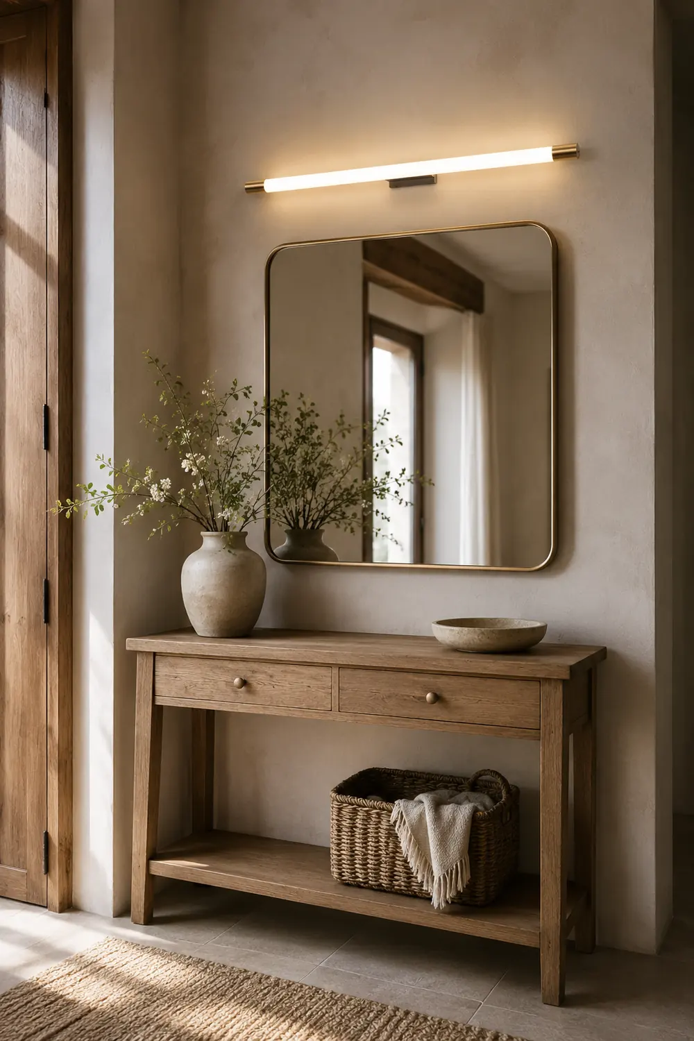 Edge Modern Gold Mirror Front Vanity Wall Lamp, Metal/Acrylic - Lumpaz