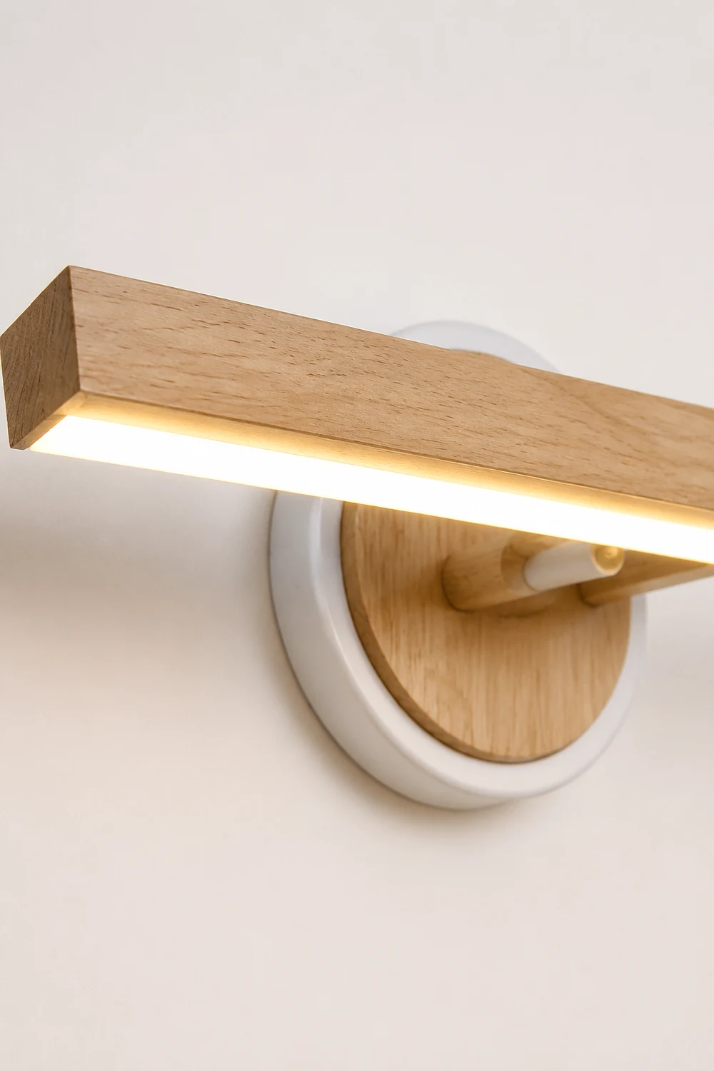Ozawa Modern Linear Wooden Mirror Front Vanity Wall Lamp - Lumpaz