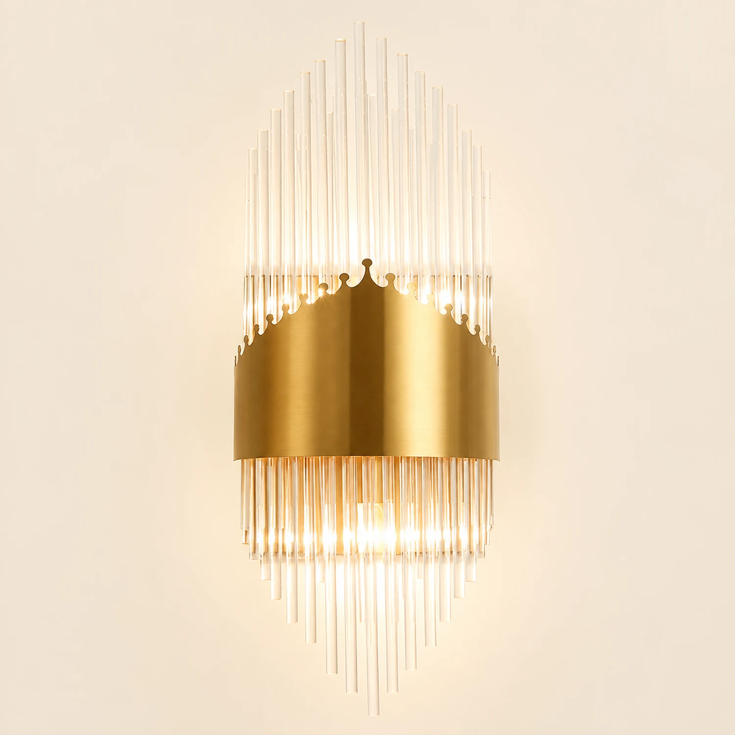 Kristy Luxury Gold Crystal Bedroom Bedside Wall Lamp - Lumpaz