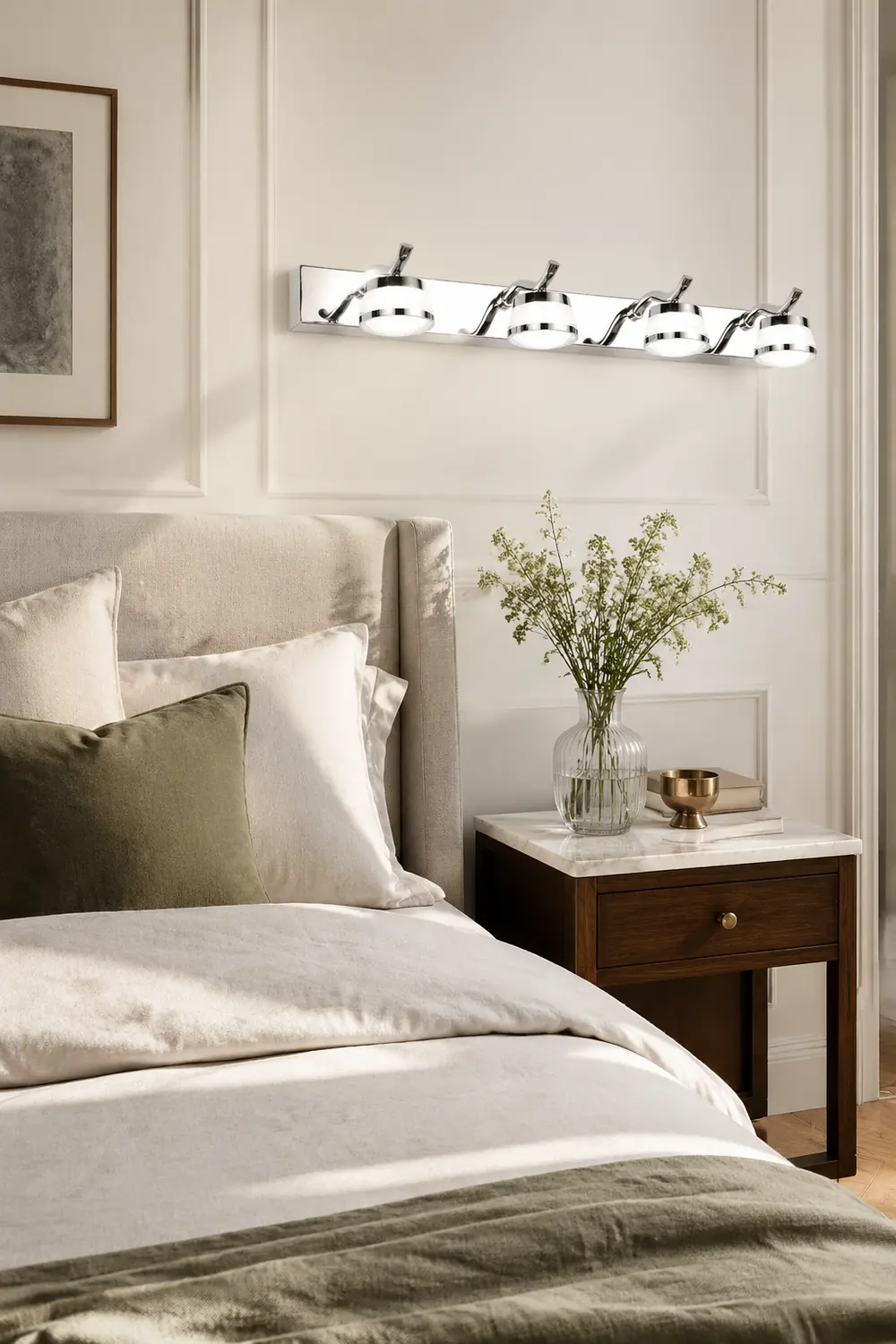 Leigh Modern Globe Vanity Wall Lamp, Bedroom/Bathroom - Lumpaz