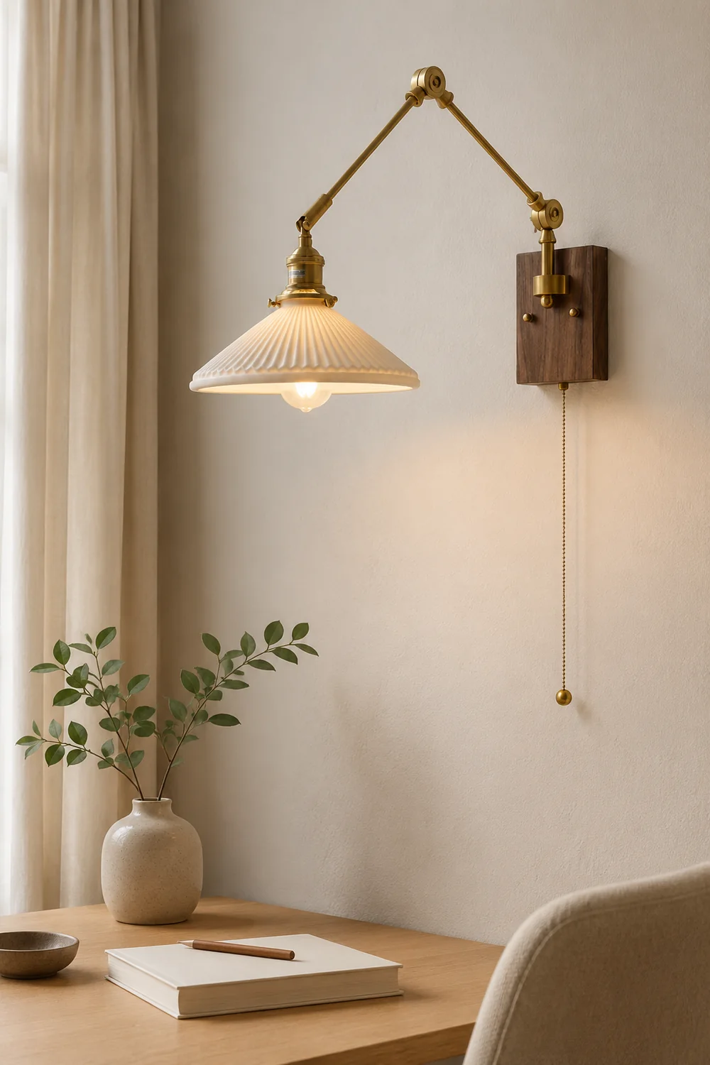 Ozawa Wall Lamp Modern, Folding Adjustable Metal, Study Room - Lumpaz