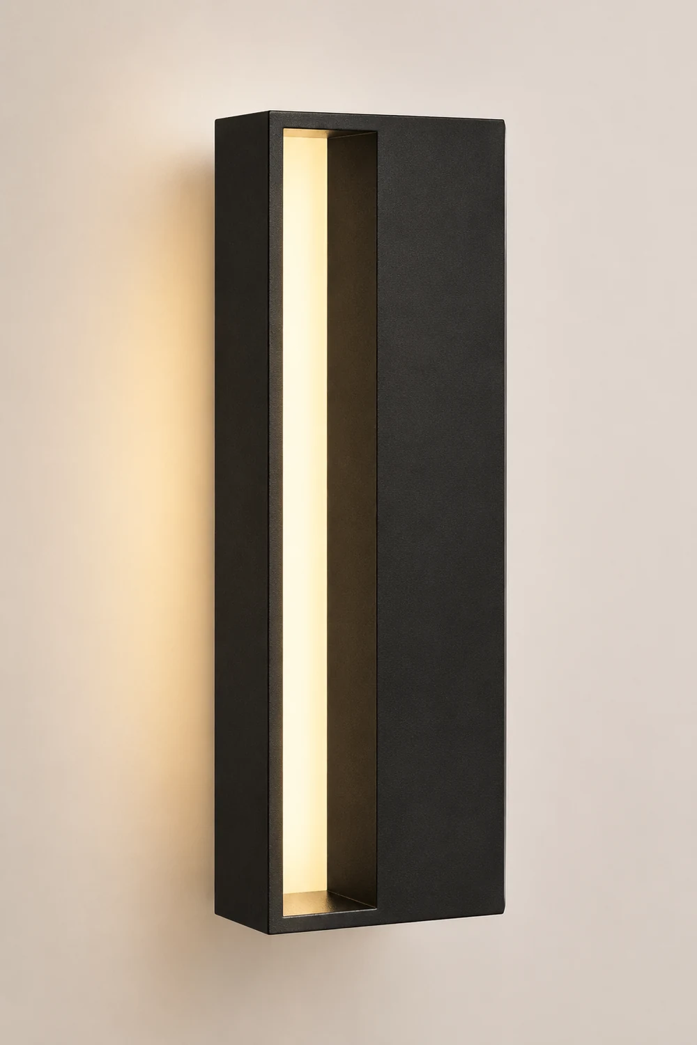 Orr Modern Hollow Metal/Acrylic Outdoor Wall Lamp, Black/White - Lumpaz