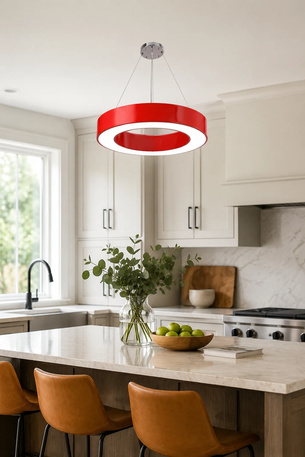 Morandi O Shape Modern Simple Pendant Light, 4 Color - Lumpaz