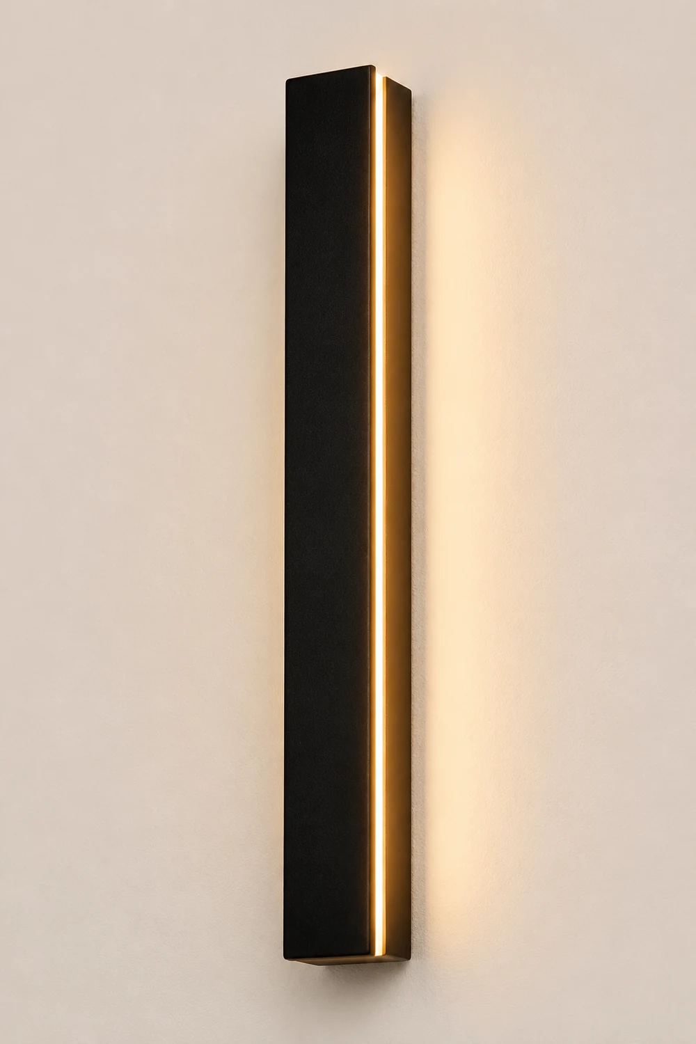 Edge Ripple Minimalist Linear Metal Outdoor Wall Lamp Black Balcony/Terrace - Lumpaz