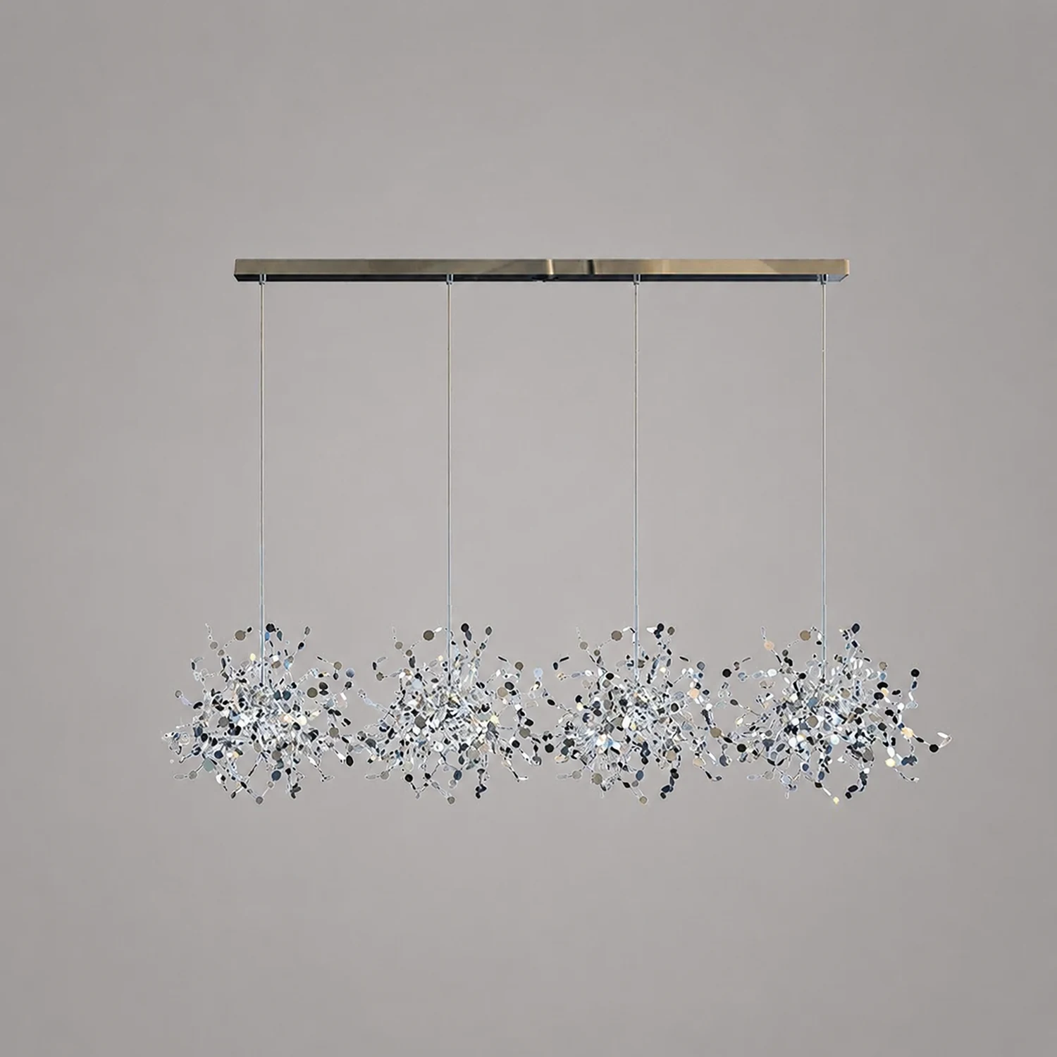 Ophelia Artsy Classy Cluster Fireworks Pendant Light, Stainless steel - Lumpaz