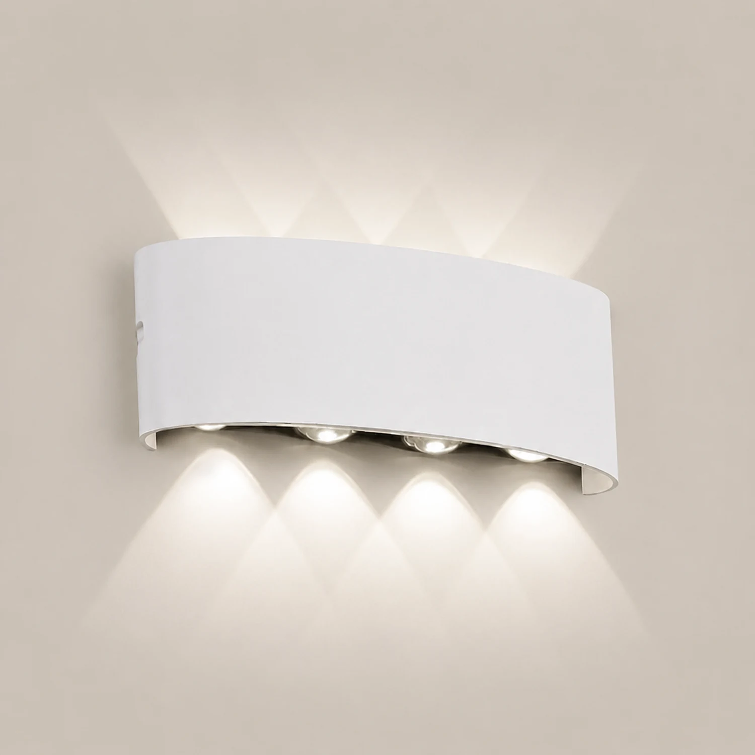 Orr Modern Simple Metal/Acrylic Fixtures Up And Down LED Light Wall Lamp, Black/White - Lumpaz