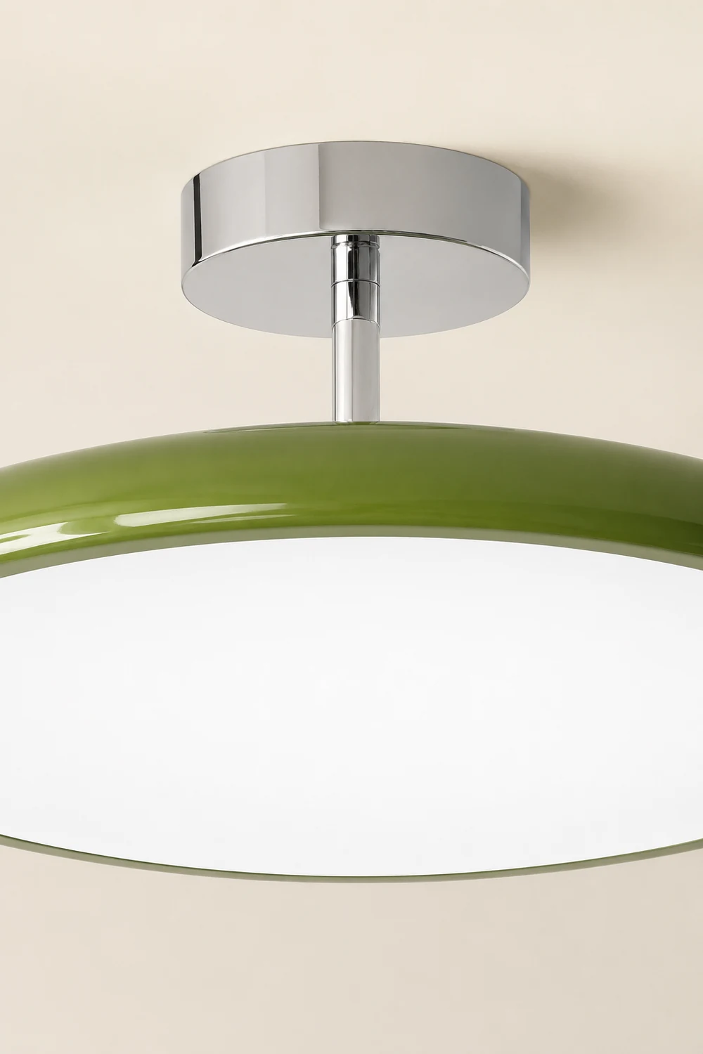 Valentina Vintage Flush Mount Ceiling Light Metal Red/White/Green LED Bedroom - Lumpaz